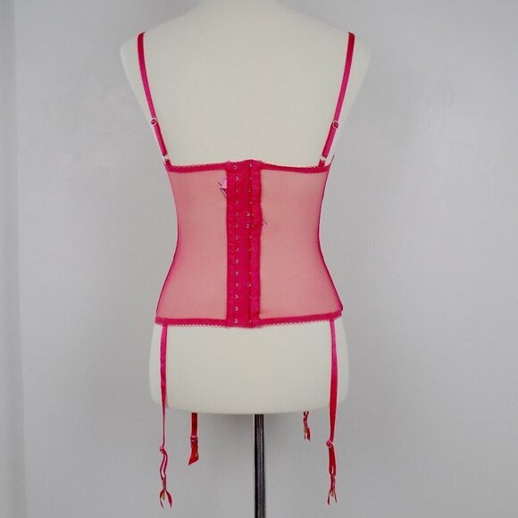 nwt VS very sexy sheer lace up corset bustier top - Picture 4 of 9